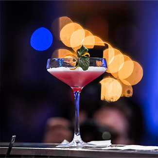 Purple Drink in Coupe Glass